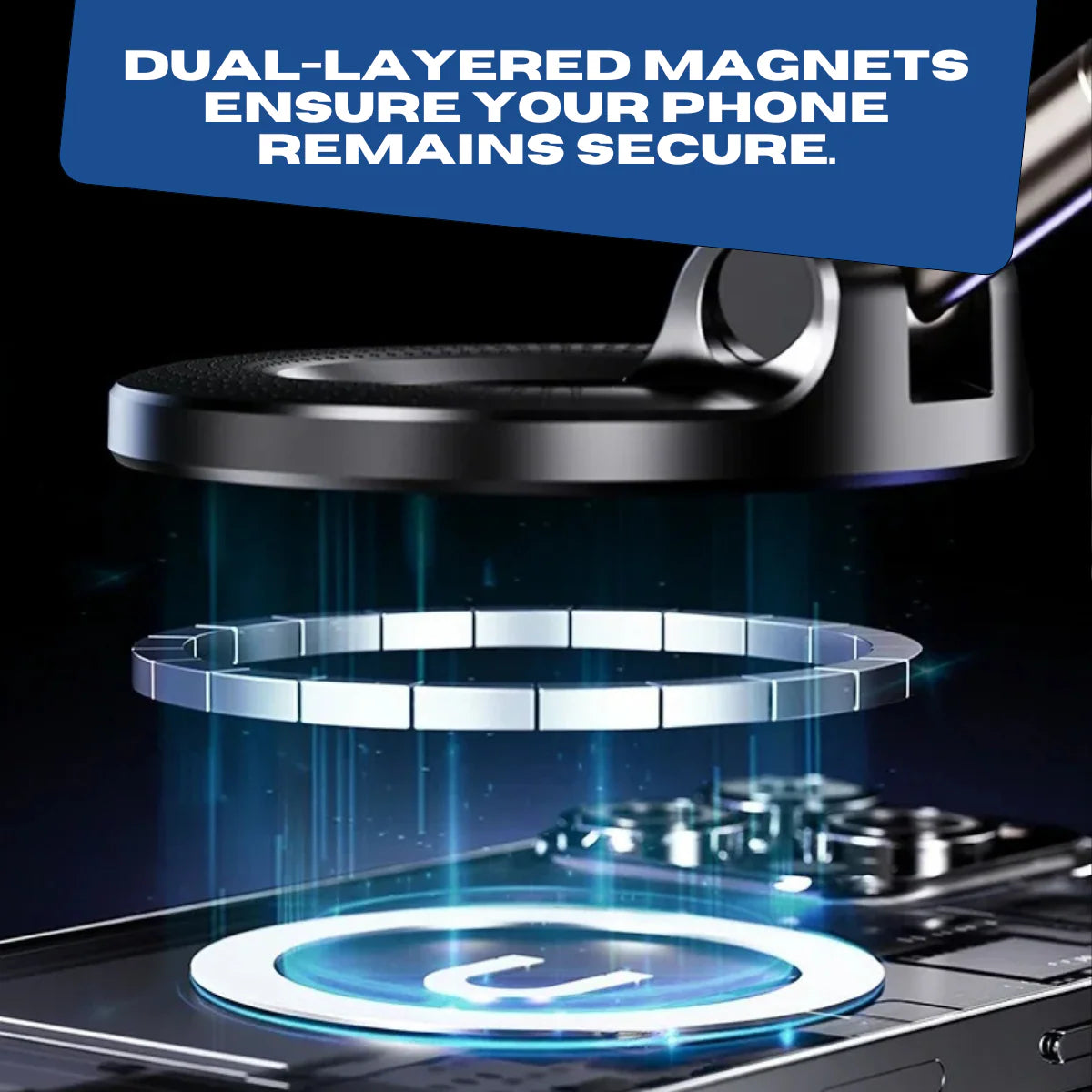 MagGrip Orbit 360 – Magnetic Phone Mount with Wireless Charging & Permanent Lock