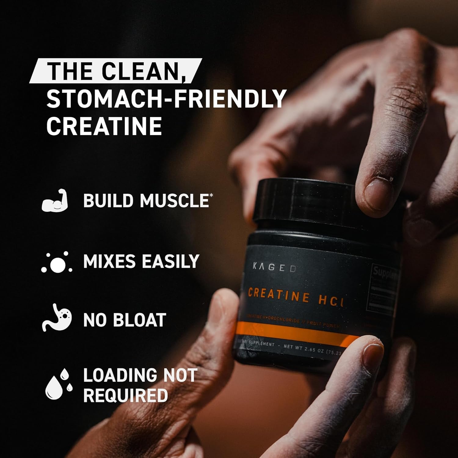 Supplement Creatine Hcl Powder, Fruit Punch, Supports Muscle Growth and Recovery, Patented Creatine Hydrochloride Formula, Easy Digestion and Enhanced Muscle Absorption, 75 Servings